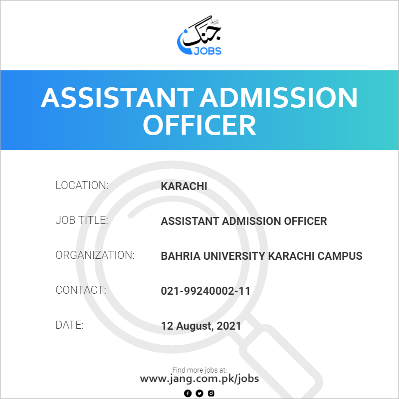 Assistant Admission Officer