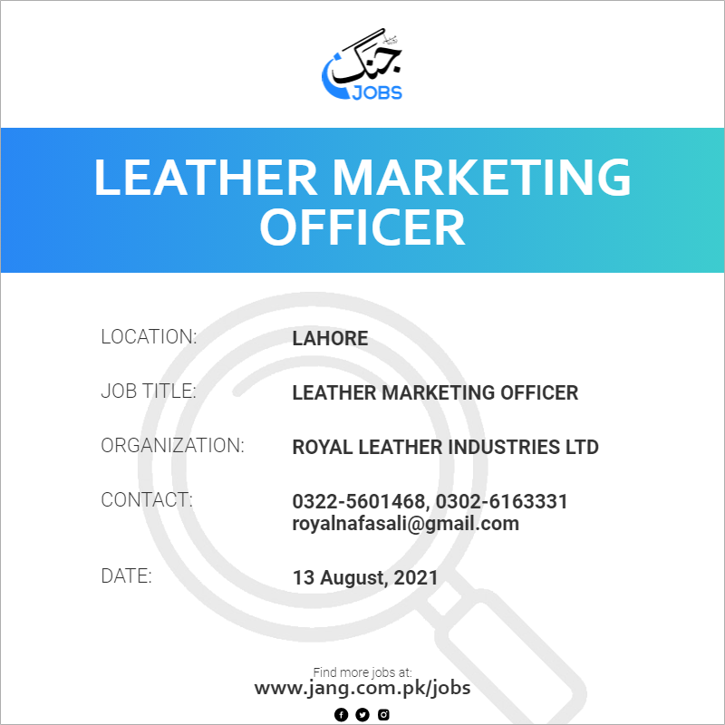 Leather Marketing Officer