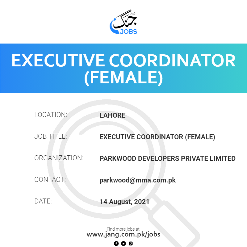 Executive Coordinator (Female)