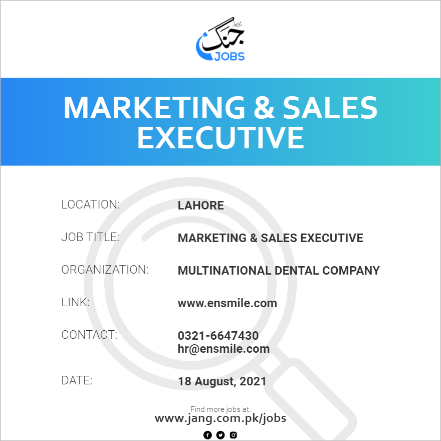 Marketing & Sales Executive