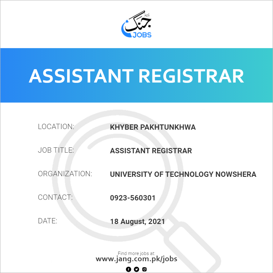 Assistant Registrar