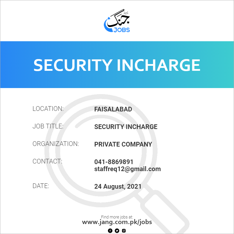 Security Incharge