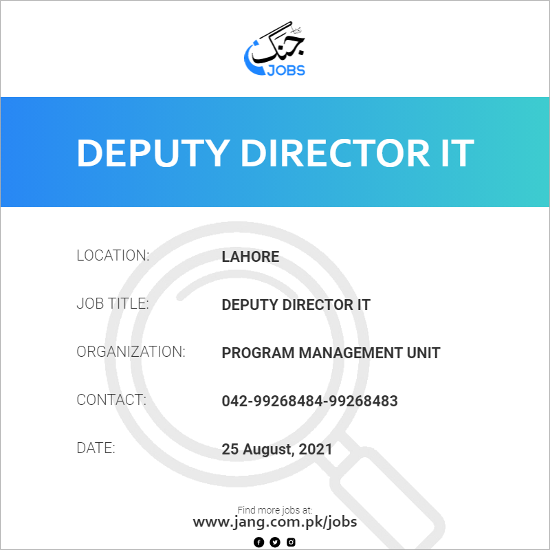 Deputy Director IT