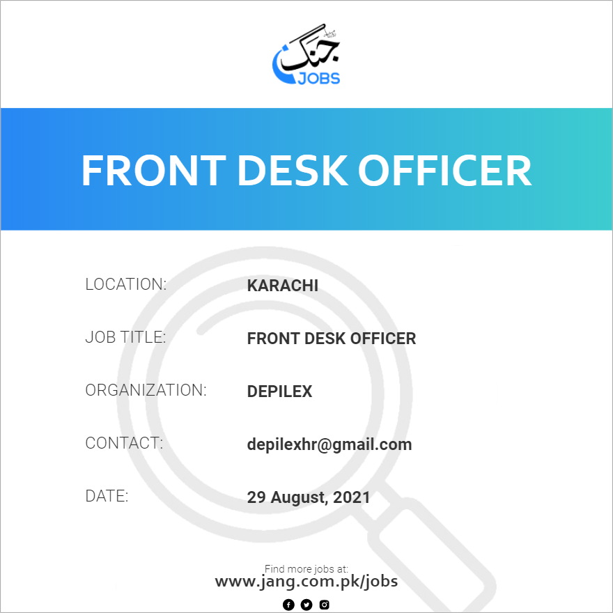 Front Desk Officer