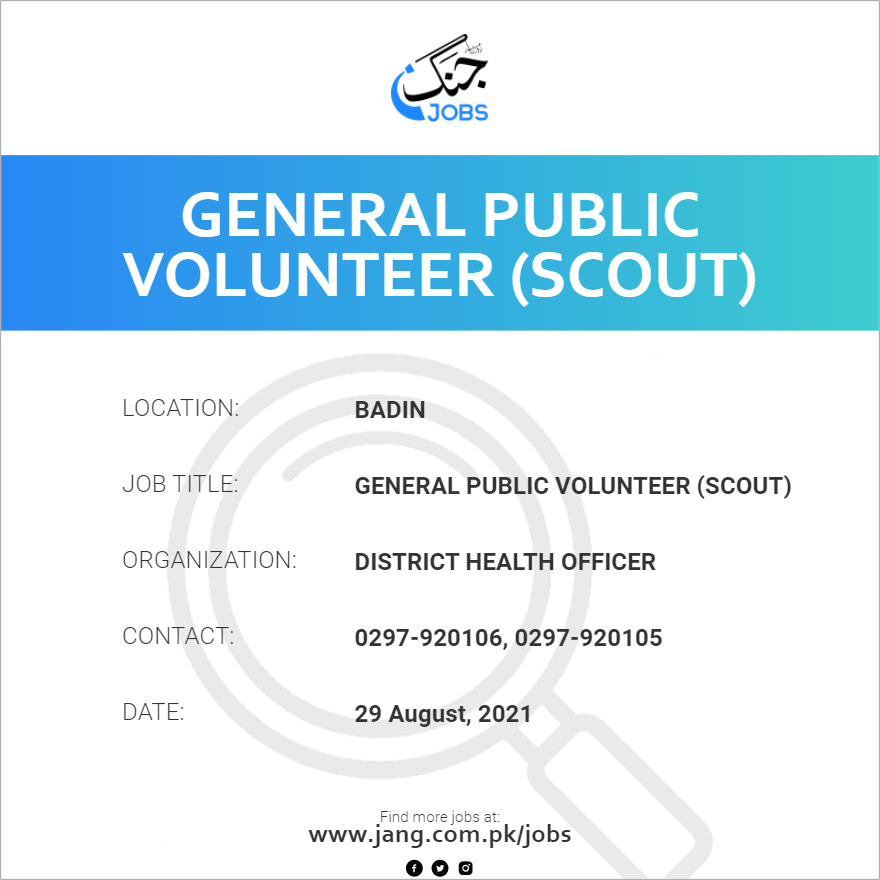 General Public Volunteer (Scout)