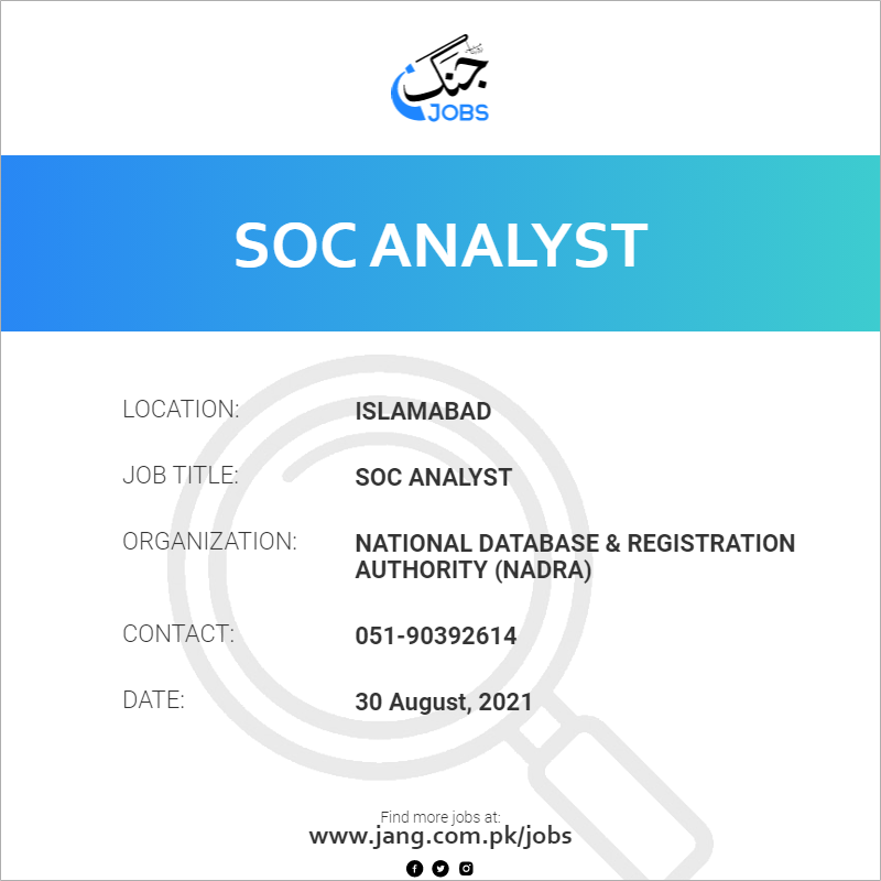 SOC Analyst  