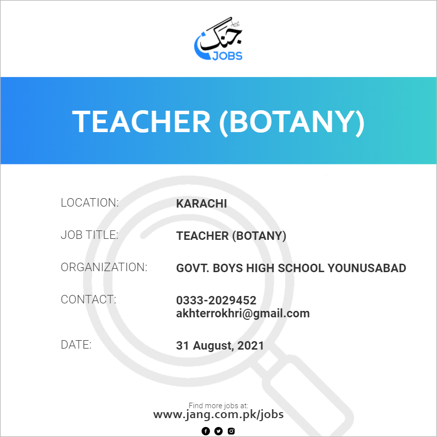 Teacher (Botany)