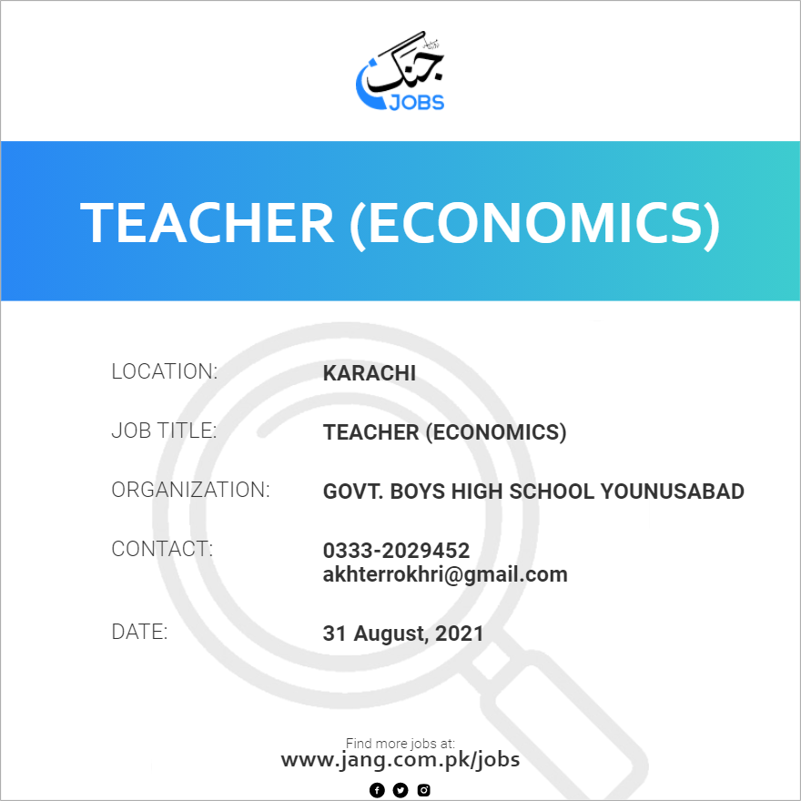 Teacher (Economics)