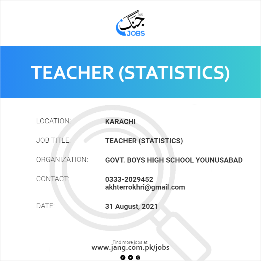 Teacher (Statistics)