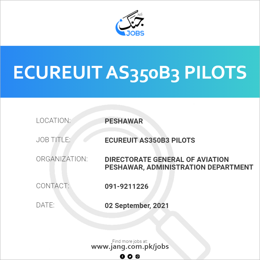Ecureuit AS350B3 Pilots