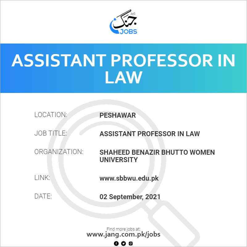 Assistant Professor in Law