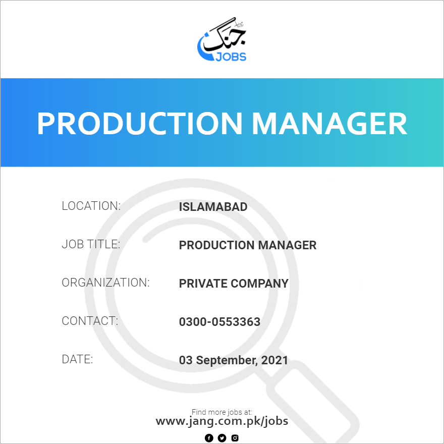 Production Manager