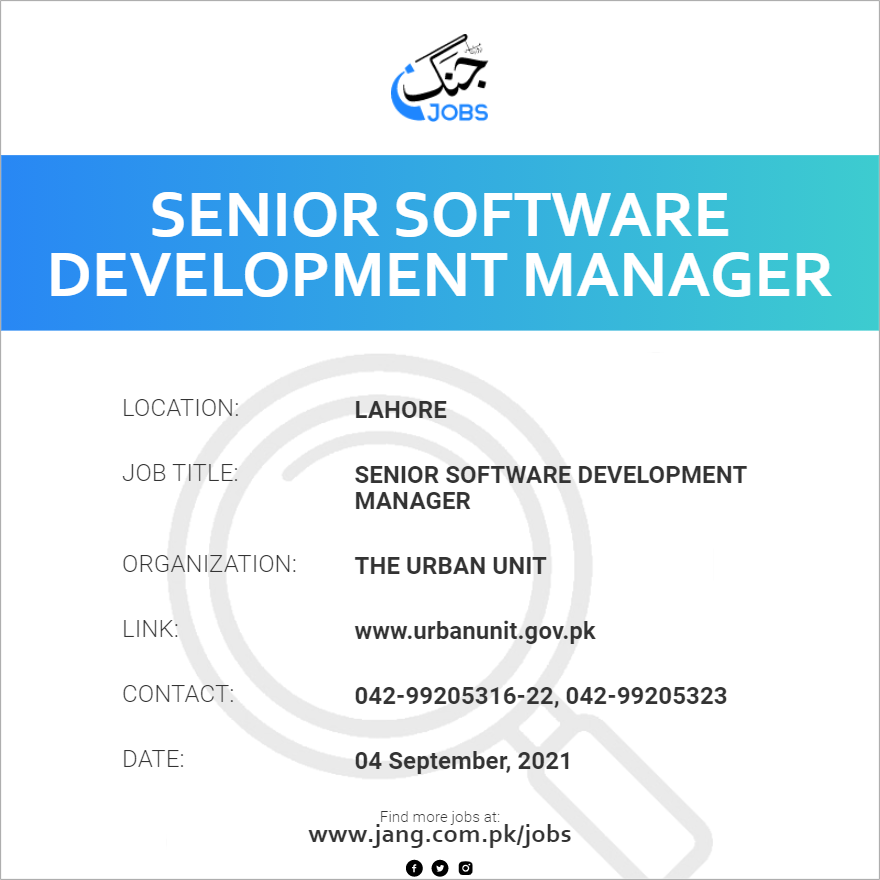 Senior Software Development Manager