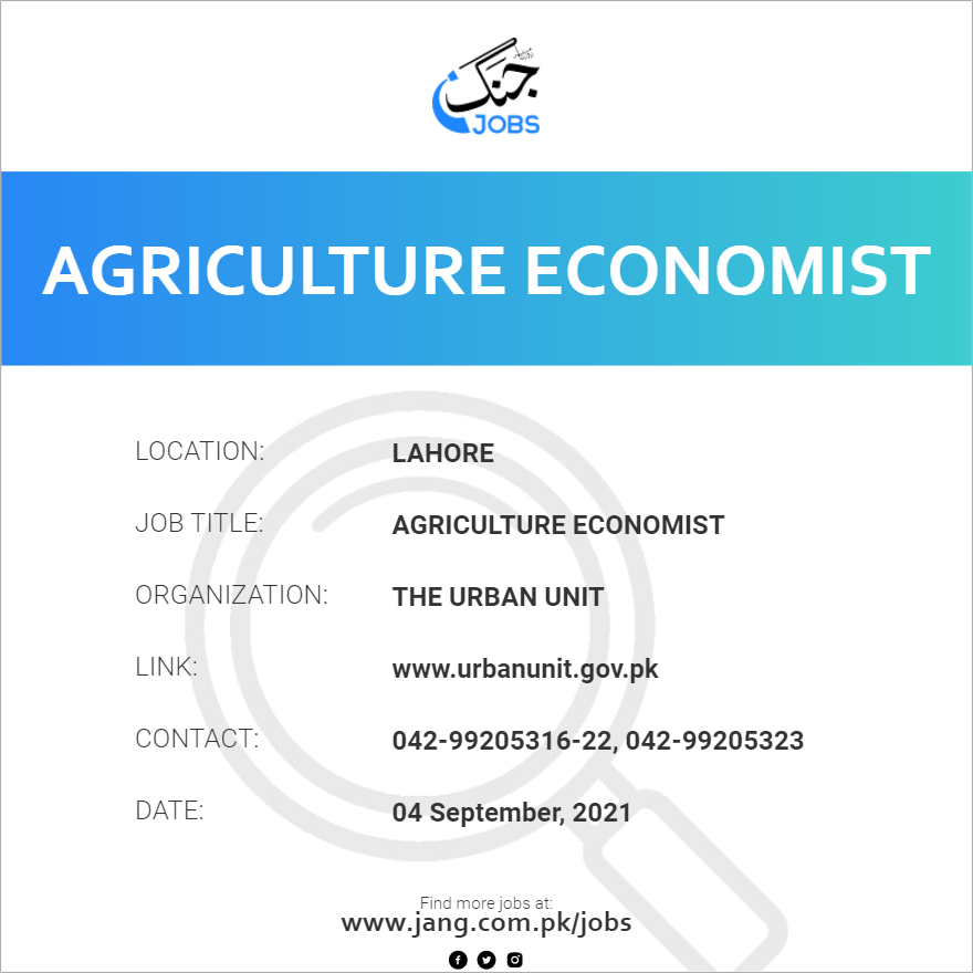 Agriculture Economist