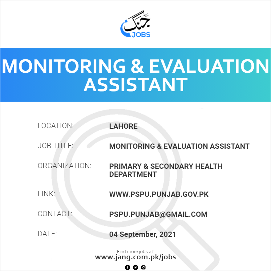 Monitoring & Evaluation Assistant