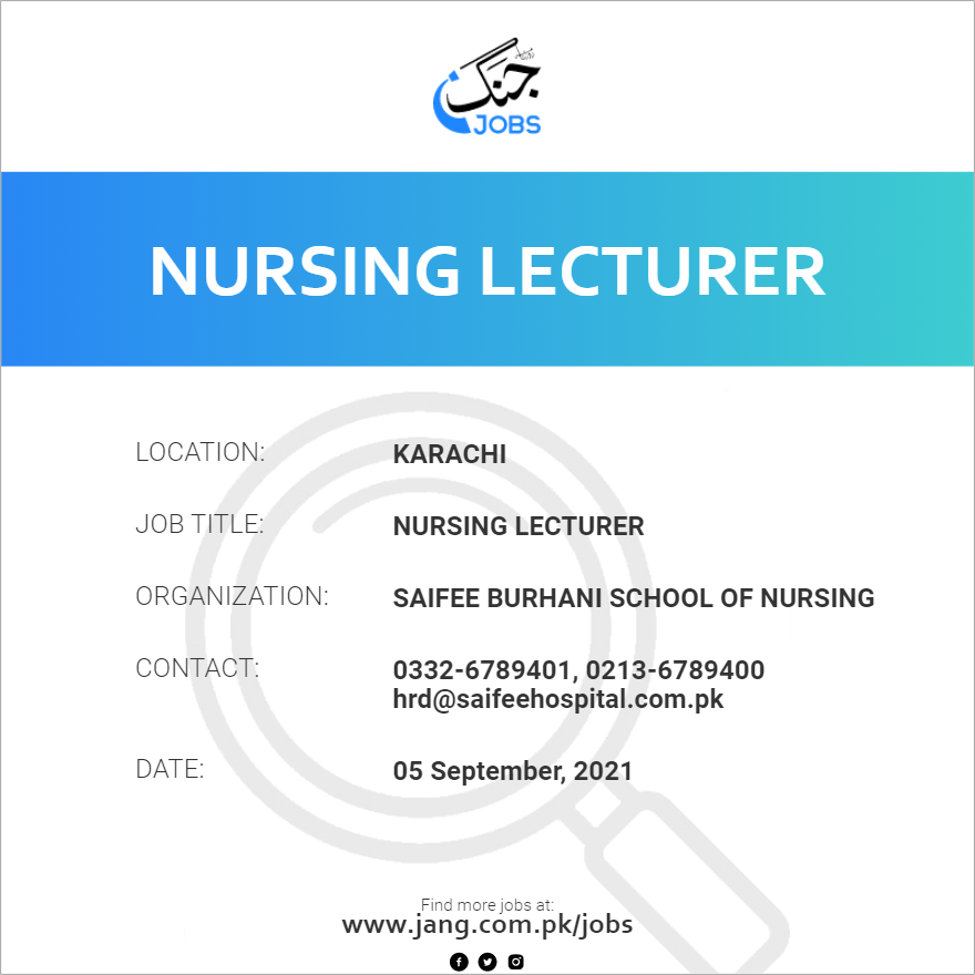 Nursing Lecturer
