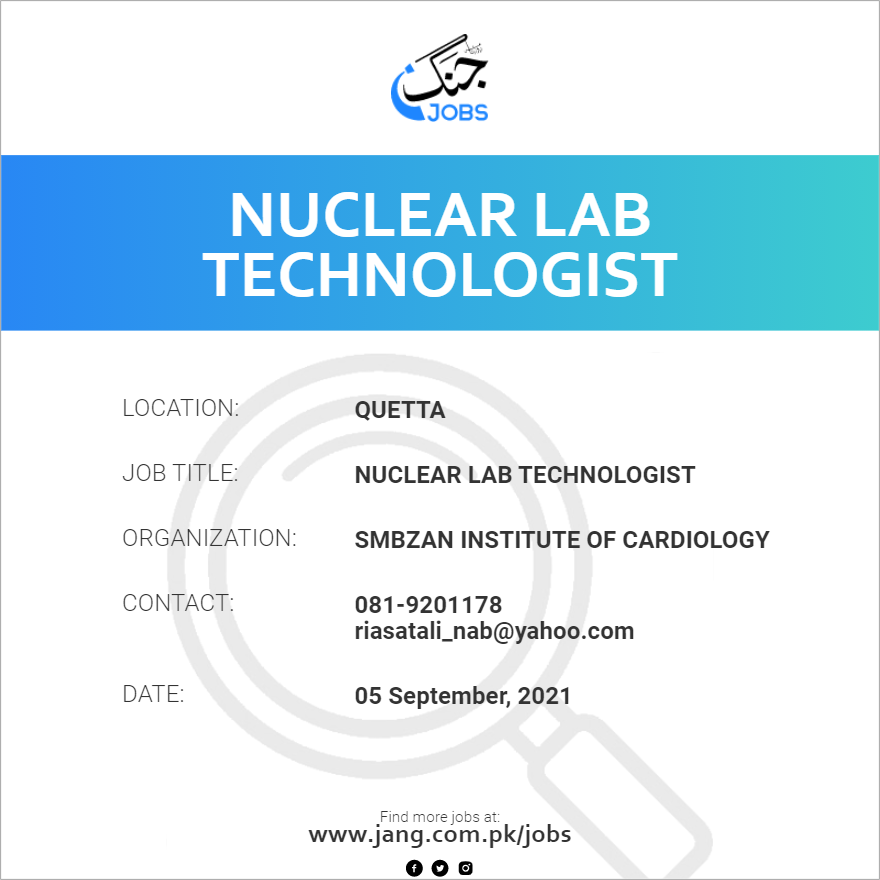 Nuclear Lab Technologist