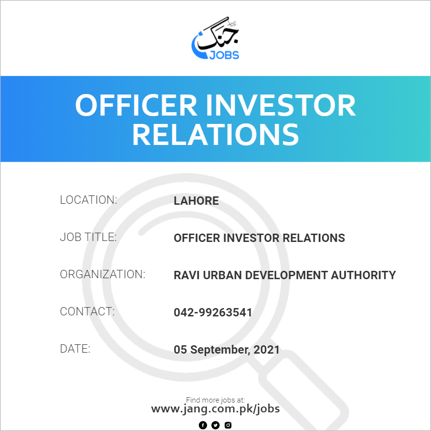Officer Investor Relations