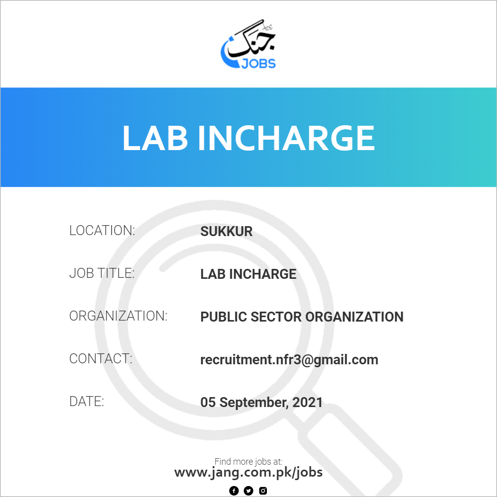 Lab Incharge
