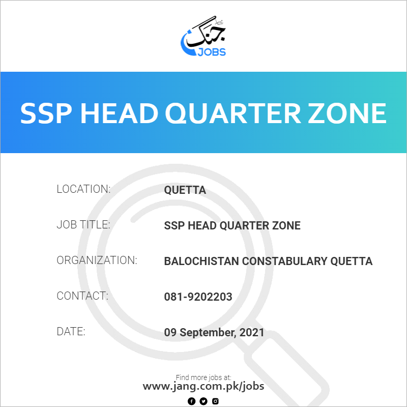 SSP Head Quarter Zone 