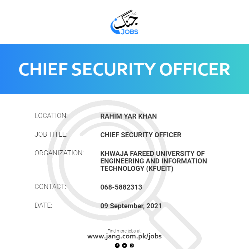 Chief Security Officer