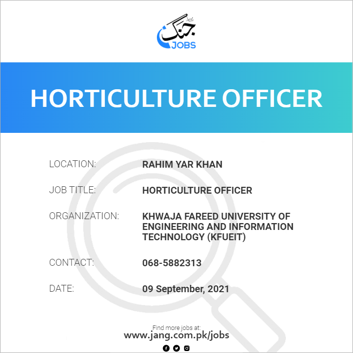 Horticulture Officer