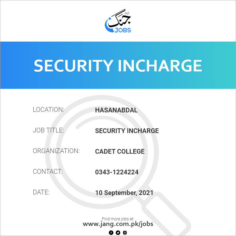 Security Incharge 