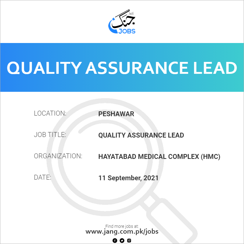 Quality Assurance Lead