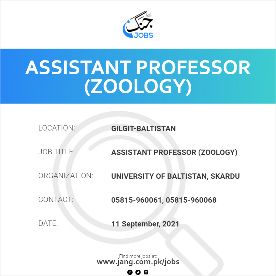 Assistant Professor (Zoology)