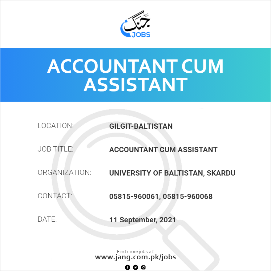 Accountant Cum Assistant