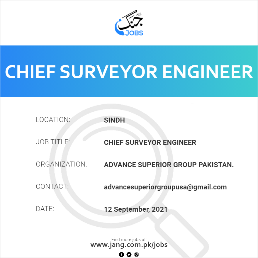Chief Surveyor Engineer