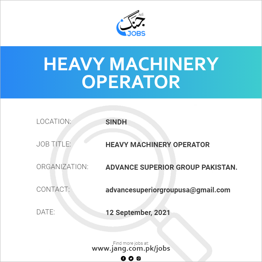 Heavy Machinery Operator