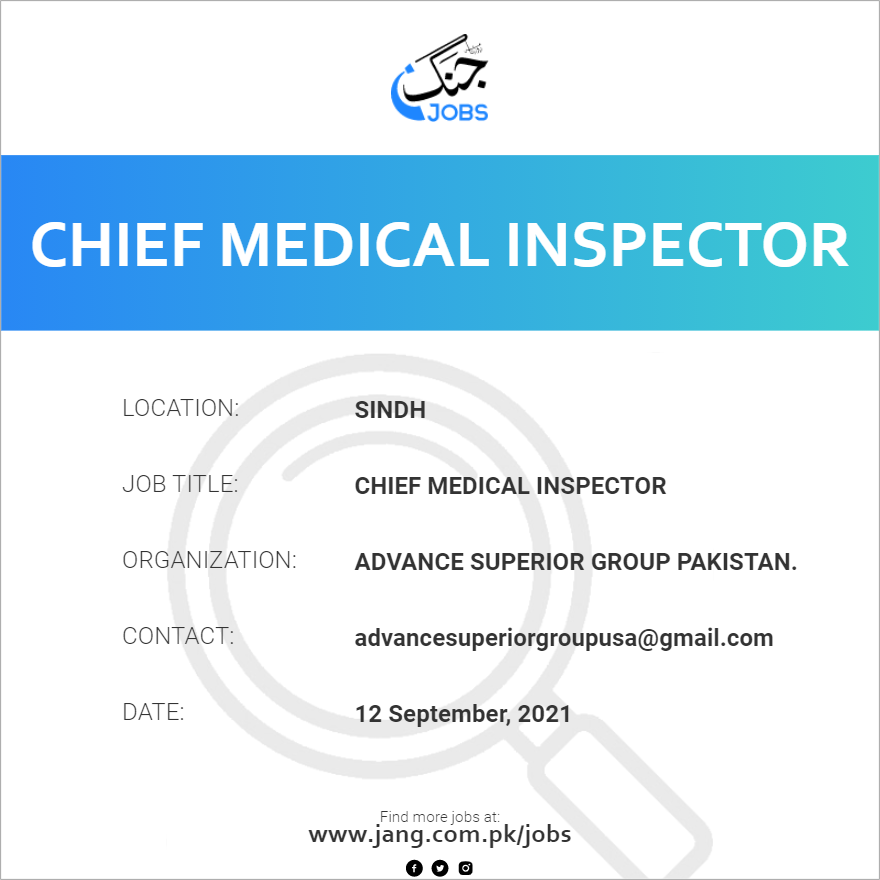 Chief Medical Inspector