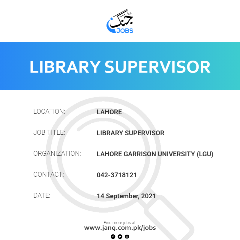 Library Supervisor 