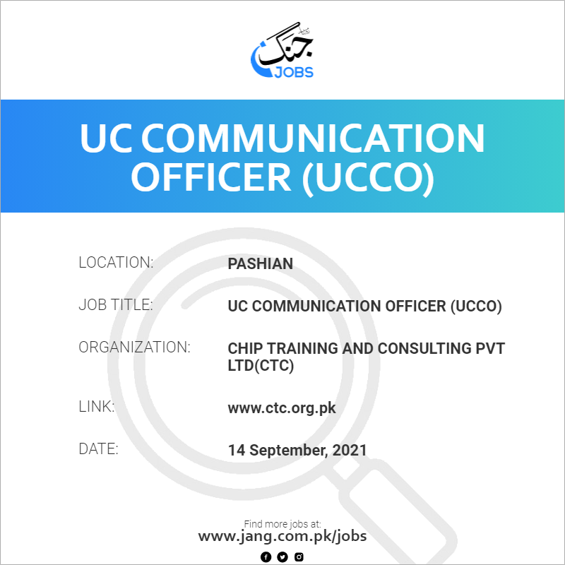 UC Communication Officer (UCCO) 