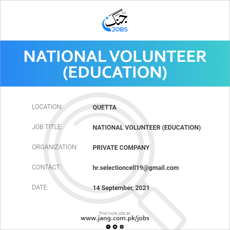 National Volunteer (Education) 