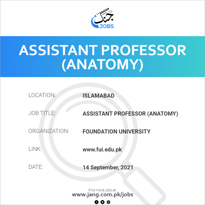Assistant Professor (Anatomy) 