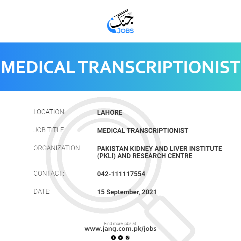Medical Transcriptionist 