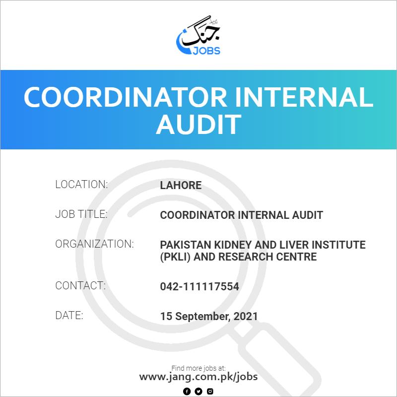 Coordinator Internal Audit 