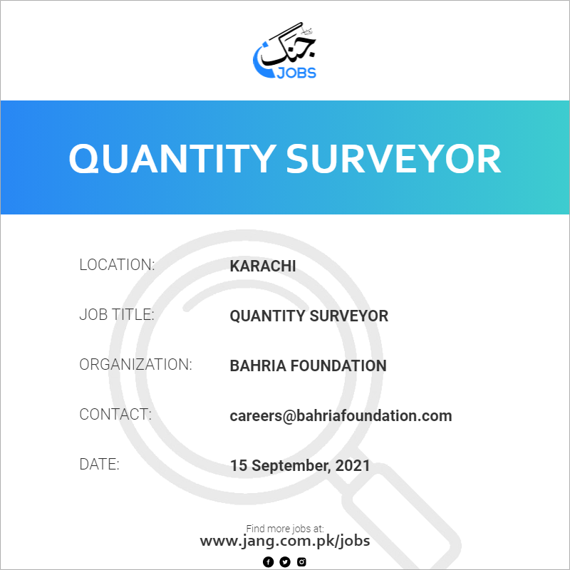 Quantity Surveyor 
