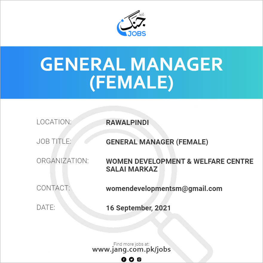 General Manager (Female)