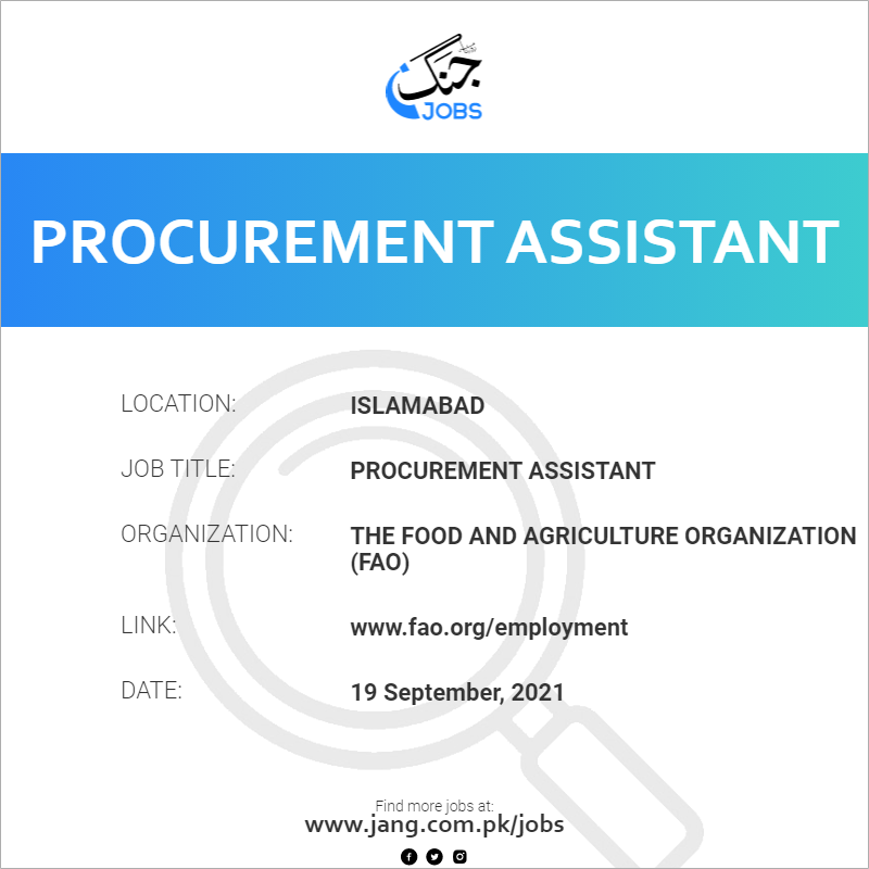 procurement-assistant-job-the-food-and-agriculture-organization-fao