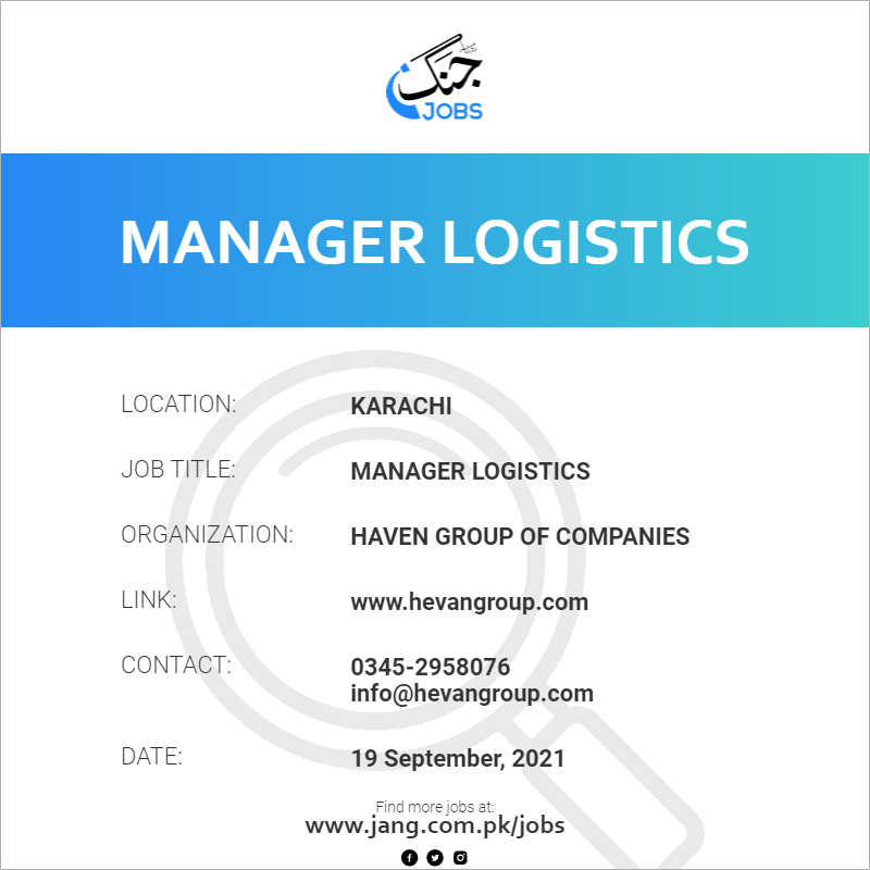 Manager Logistics