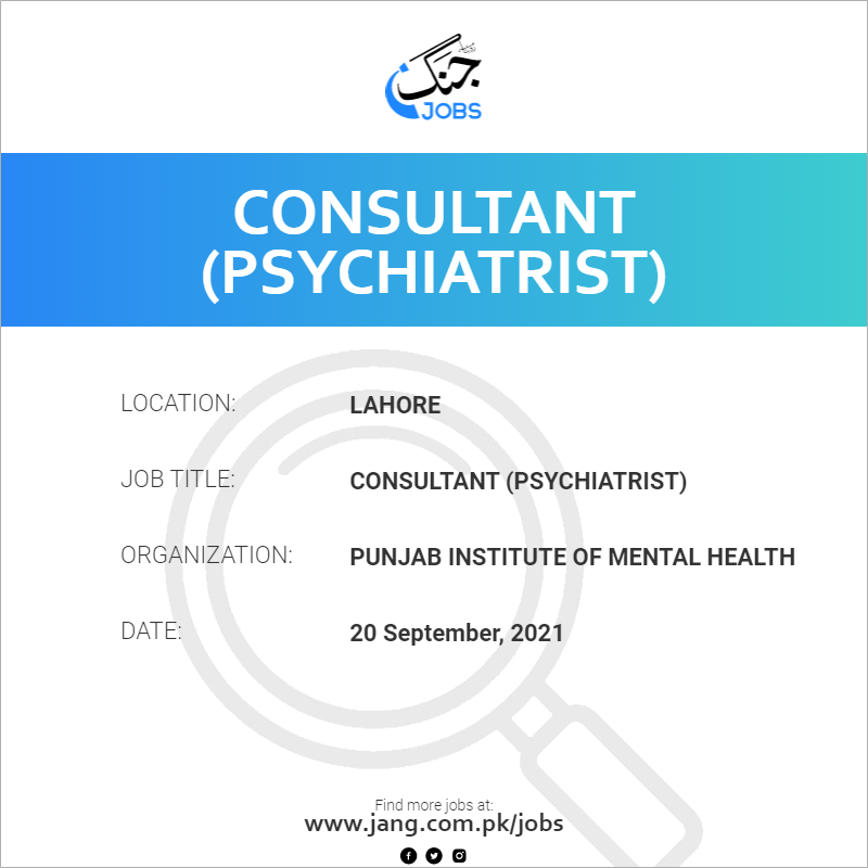 Consultant (Psychiatrist) 