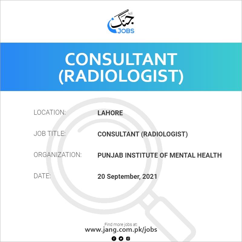 Consultant (Radiologist) 