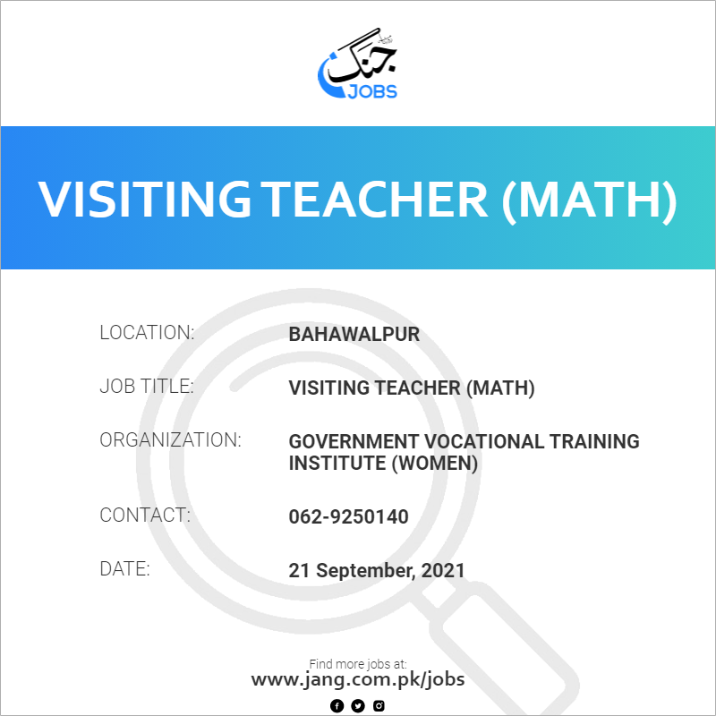 Visiting Teacher (Math)