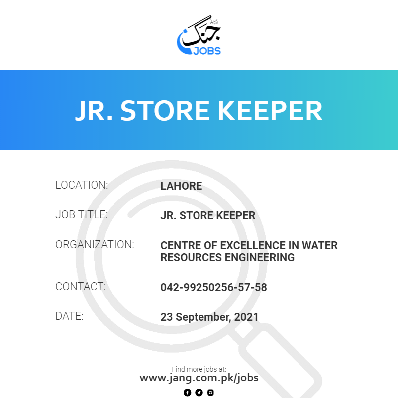 JR. Store Keeper