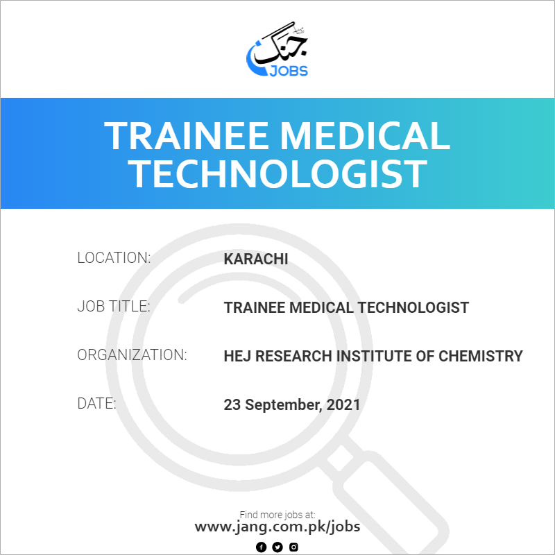 Trainee Medical Technologist