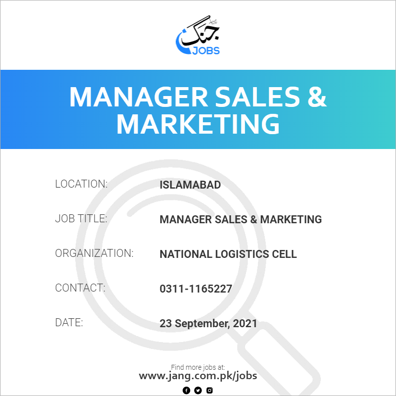 Manager Sales & Marketing