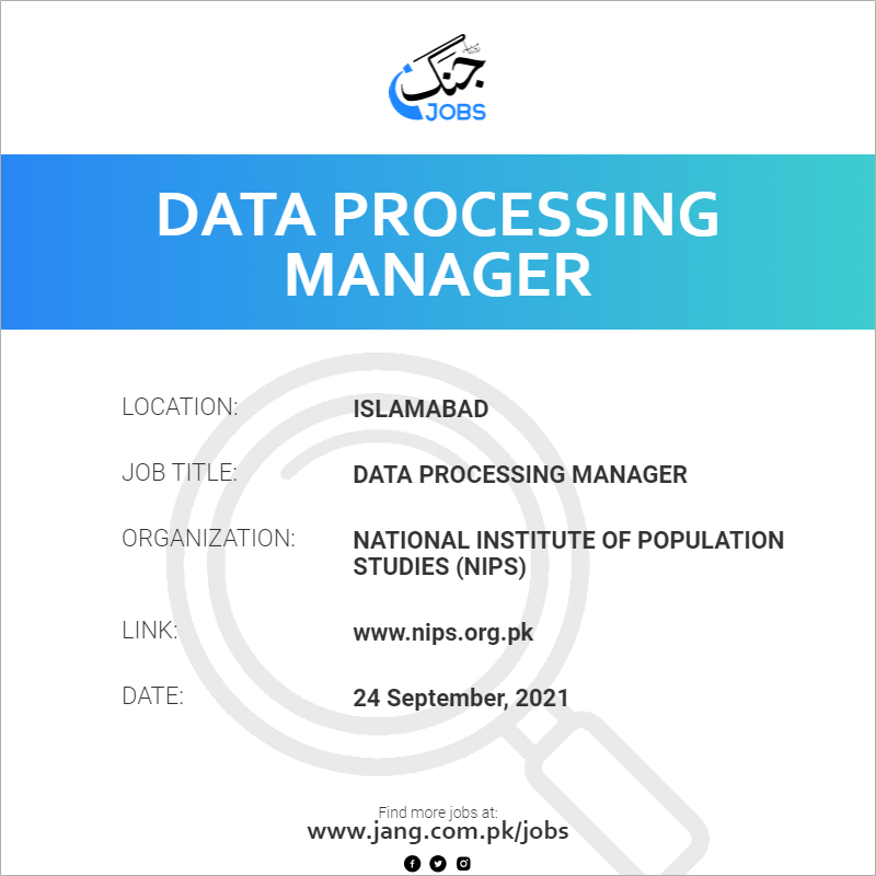 Data Processing Manager
